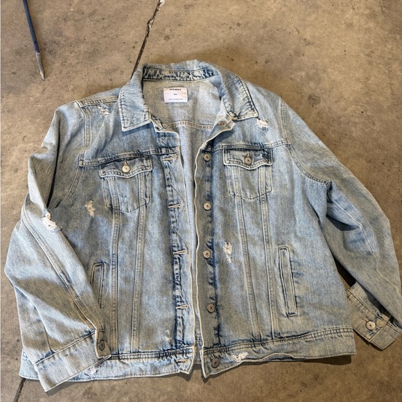 Old Navy Jackets & Blazers - Old Navy Light Blue Distressed Denim Jacket
